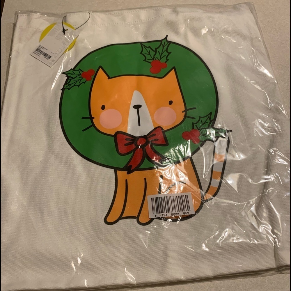 Christmas canvas tote NWT